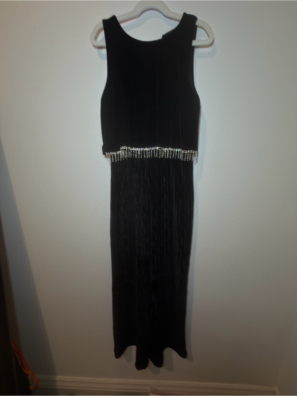 Zara girls rhinestone velour jumpsuit